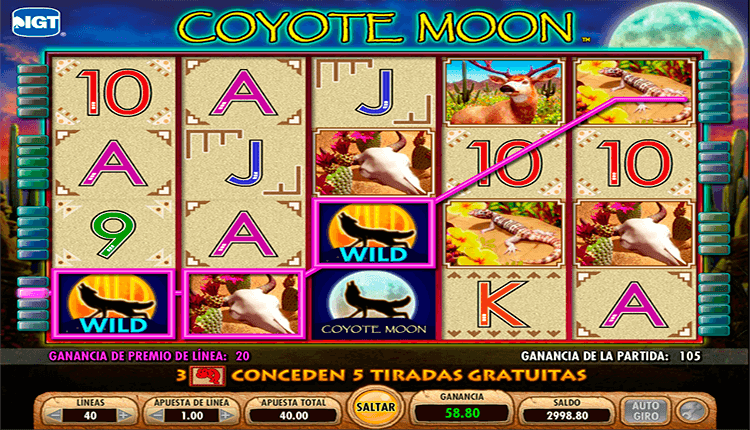 coyote moon tragamonedas